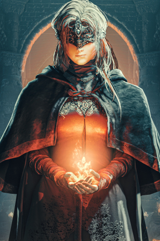 Dark Souls 3, video game, girl wizard character, 2022, 240x320 wallpaper