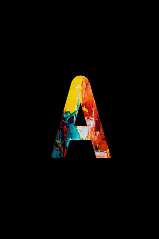 A alphabet, colorful, art, 240x320 wallpaper