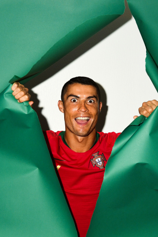 Footballer, Cristiano Ronaldo, photoshoot, sports, 240x320 wallpaper