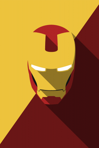 Iron-man, helmet, minimal, 240x320 wallpaper
