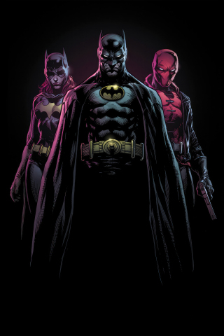 Bat-family, superhero, 240x320 wallpaper