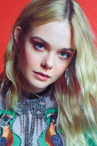 Elle Fanning, blonde and beautiful, actress, 240x320 wallpaper