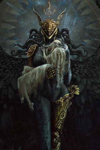 Elden Ring, black Angel, game art, 240x320 wallpaper