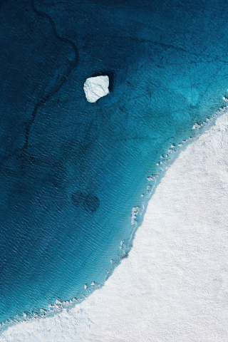 Beach, aerial view, MI pad 5 pro stock, winter, 240x320 wallpaper