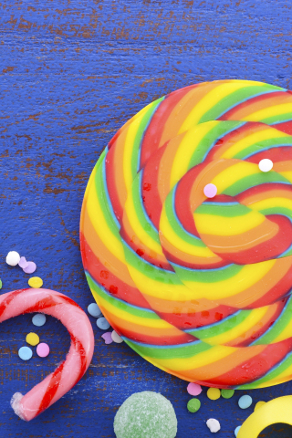 Lollipop. candies, colorful, 240x320 wallpaper