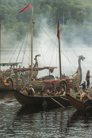 Vikings, boats, tv series, sailing, 2018, 240x320 wallpaper