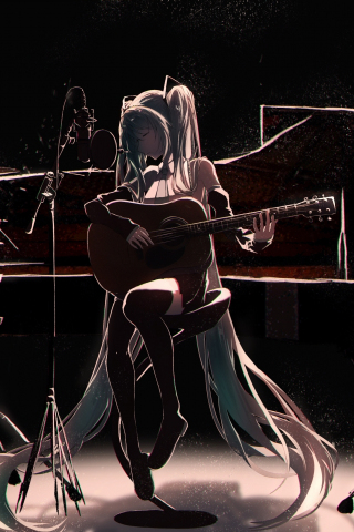 Musician, anime, Hatsune Miku, 240x320 wallpaper