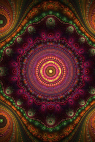 Artwork, fractal, pattern, mandala, kaleidoscope, 240x320 wallpaper
