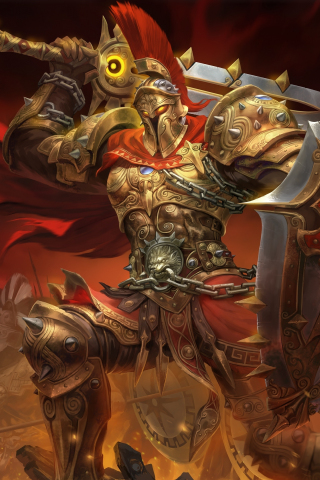 Ares, Smite, warrior, online game, 2020, 240x320 wallpaper