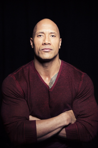 Download wallpaper 240x320 celebrity, crossed arms, dwayne johnson, old ...