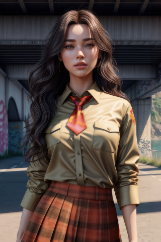 Cute girl in school uniform, anime, 240x320 wallpaper