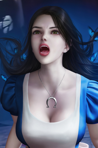 Alice: Madness Returns, beautiful alice, game, 240x320 wallpaper