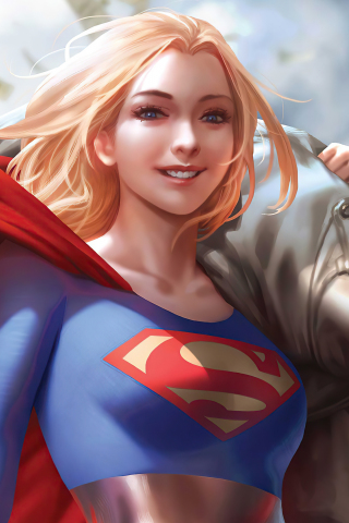 Gorgeous, supergirl, blonde, art, 240x320 wallpaper