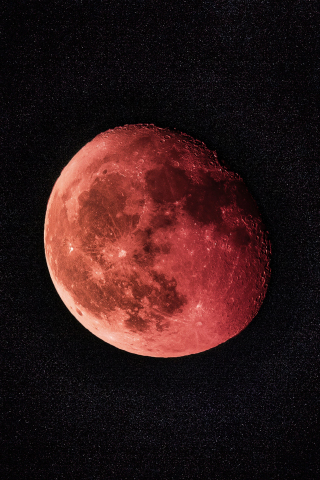Lunar eclipse, blood moon, nature, 240x320 wallpaper