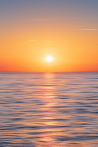 Blur, sea, sky, sunset, minimal, 240x320 wallpaper