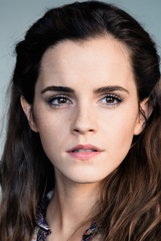 Emma Watson, beautiful, face, 240x320 wallpaper