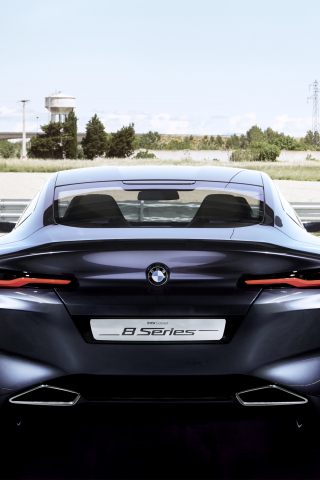 Rear view, BMW Concept 8 Series, 2018, 240x320 wallpaper