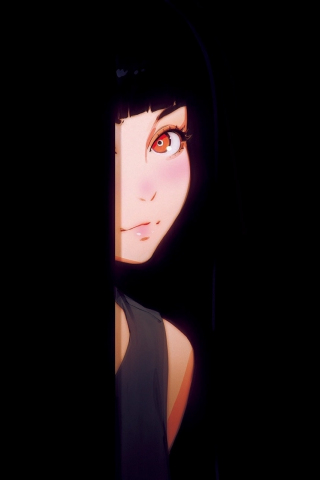 Download 240x320 Wallpaper Anime Girl Original Dark Minimal