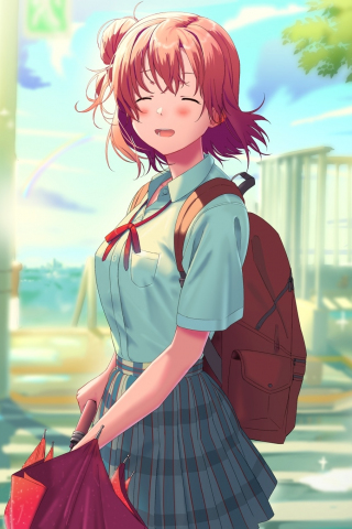 Cute, Yui Yuigahama, anime girl, 240x320 wallpaper