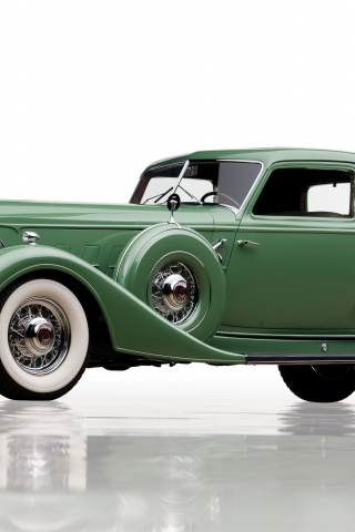 Green, 1932-1939, Packard Twelve, classic car, 240x320 wallpaper