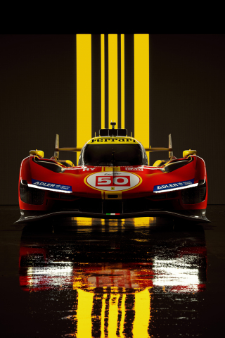 2023 Ferrari 499p, formula one car, red, 240x320 wallpaper