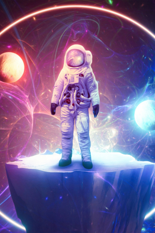 A different space, astronaut, 240x320 wallpaper