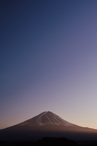 Mount fuji, nature, blue sky, minimal, 240x320 wallpaper