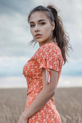 Alina Sabirova, outdoor, beautiful woman, 2020, 240x320 wallpaper
