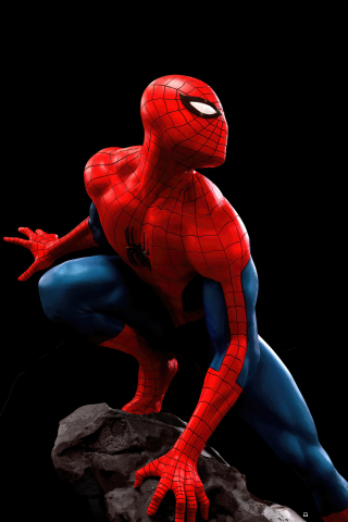 The Amazing spider-man, OLED art, dark, 240x320 wallpaper