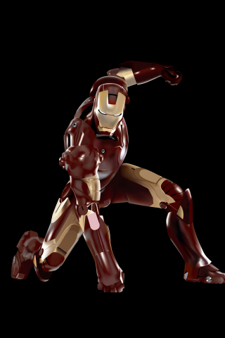 Iron man, vector, minimal, superhero, 240x320 wallpaper