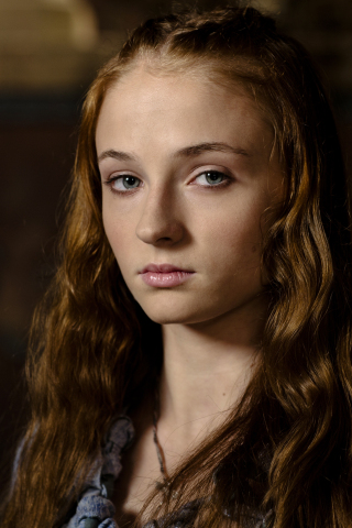 Actress, Sansa Stark, Sophie Turner, Game of Thrones, 240x320 wallpaper