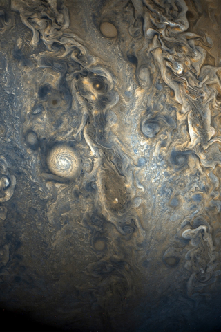 Jupiter, southern hemisphere, planets, surface, 240x320 wallpaper