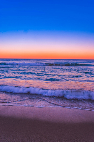 Adorable view, sunset, beach, 240x320 wallpaper
