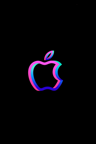 Apple logo, amoled, 240x320 wallpaper