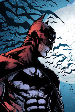 Comics hero, CD, bats and Batman, 240x320 wallpaper
