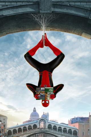 Spider-man: Far From Home, movie, read, 240x320 wallpaper