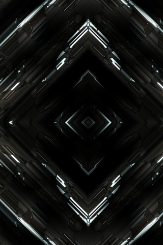 Squares, dark fractal, abstract, glowing lines, 240x320 wallpaper