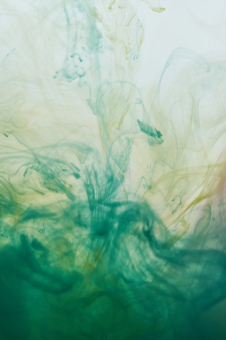 Abstract, green ink, dipping, close up, 240x320 wallpaper