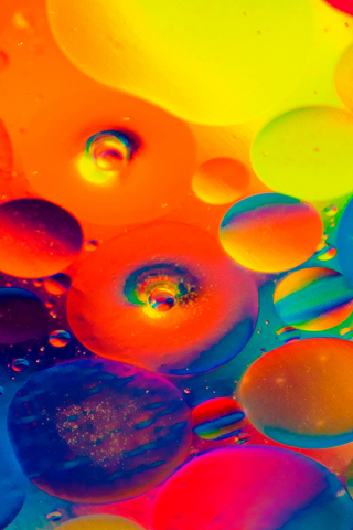 Colorful, abstract, bubbles, 240x320 wallpaper