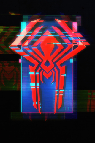 Spider-man 2099's logo, dark art, 240x320 wallpaper