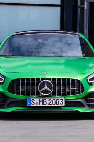 Mercedes-AMG GT R, green, 2019, 240x320 wallpaper