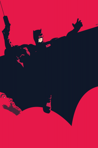 Justice league, batman, minimal art, 240x320 wallpaper