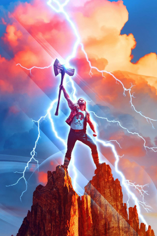 Thor: Love and Thunder, action marvel movie, 2022, 240x320 wallpaper