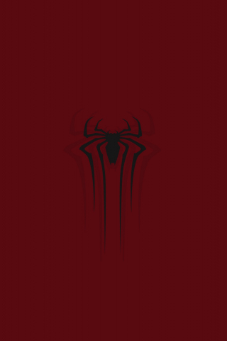 Spider-man, minimal, black mark, logo, 240x320 wallpaper