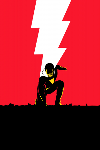 Shazam!, DC heroes, minimal, 240x320 wallpaper