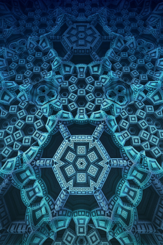 Geometrical pattern, mandala, fractal, 240x320 wallpaper
