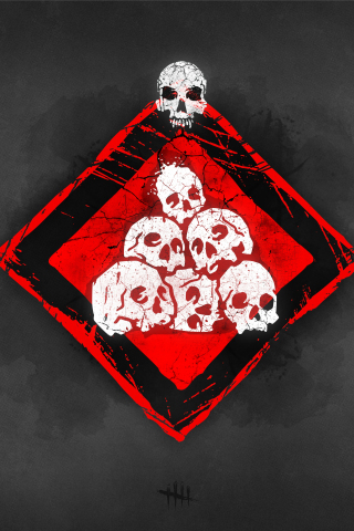 Skulls, video game, artwork, Dead by Daylight, 240x320 wallpaper