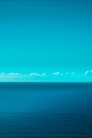 Water under blue sky, calm and clean, 240x320 wallpaper