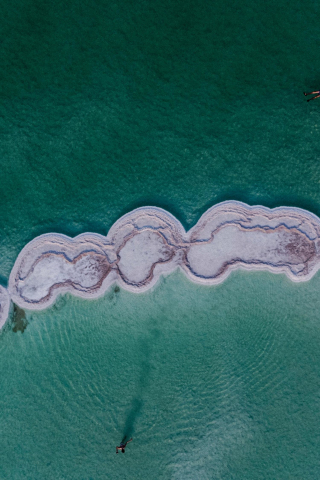 Aerial view, islands, sea, tropical beach, 240x320 wallpaper