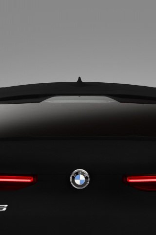 BMW X6 Vantablack, rear-view, 2020, 240x320 wallpaper
